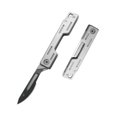 Imagem de Canivete Utilitário Portátil Mini De Aço Inoxidável Com 10 Lâminas Sub