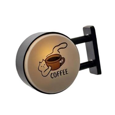 Imagem de Almencla Ímã de geladeira com luz decorativa, placa de LED brilhante para canto de café, decoração de parede, Style a