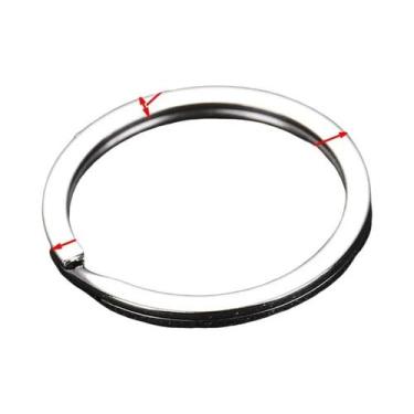 Imagem de Anel Chaveiro Plano De Aço Inoxidável 20 Peças Acessórios Para Fabrica