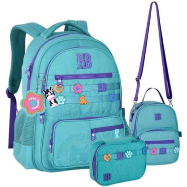 Imagem de Kit Material Escolar Infantil Rebecca Bonbon Feminino Resistente com M