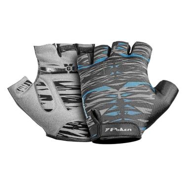 Imagem de Luva Bike Poker Antishock Gen Energy - Preto/Azul/Cinza - M (Br)-Unissex