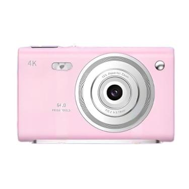 Imagem de Asixxsix Câmera Digital 4K, Fotografia Com Foco Automático Câmera Vlogging de 64MP de Dupla Zoom Digital 16X Aponte e Dispare Camara Fácil Transferência de Arquivos (Rosa)