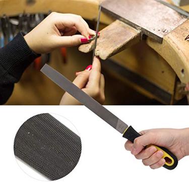 Imagem de Mingzhe 8in Meio Moinho Redondo Arquivo de Aço Rasp Alça Afiar Ferramenta de Modelagem Projetos Metal para Ferro Aço (Lima meia redonda dentes finos 8 polegadas)