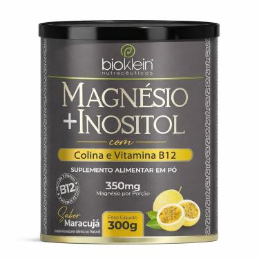 Imagem de Magnésio Inositol em pó 300g com Colina e Vitamina B12 Sabor Maracujá Bioklein-Unissex