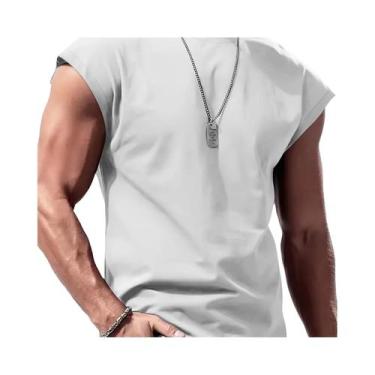 Imagem de Camiseta Regata Masculina De Verão Sem Mangas Respirável Casual Esport