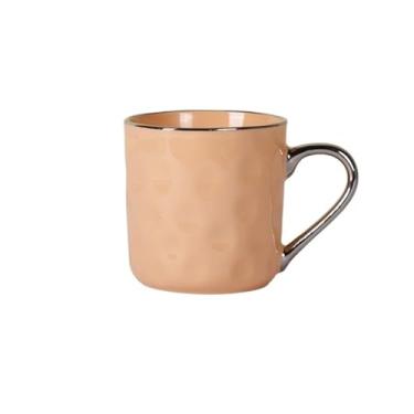 Imagem de Xícaras de café Caneca de cerâmica grande capacidade para uso doméstico com aparência(Beige)