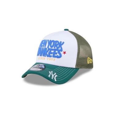 Imagem de BONE NEW ERA 9FORTY A-FRAME TRUCKER SN NEW YORK YANKEES MLB VERDE-Masculino