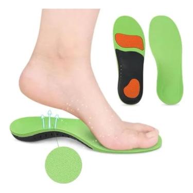 Imagem de Palmilha Ortopédica em Gel e Espuma para Alívio de Dores | Suporte de Arco para Pé Chato e Cavo | Ajustável do 40 ao 45 | Amortecimento Anti-Impacto Respirável para Esportes e Trabalho
