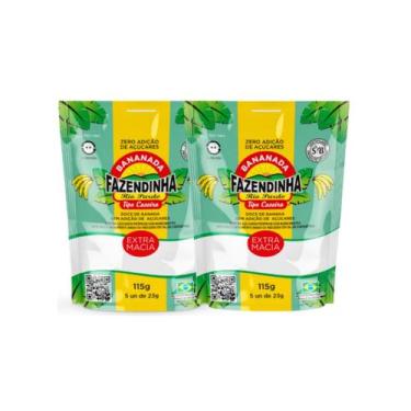 Imagem de Kit 2 Doce Bananinha S/açúcar C/5 Unidade de 23g Fazendinha