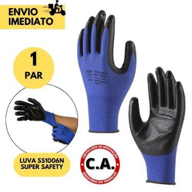 Imagem de Luva de Segurança SuperSafety 1006 Revestida em Látex Palma Antiderrap
