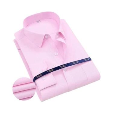 Imagem de Camisas Sociais Masculinas De Manga Longa Clássicas Para Escritório, T