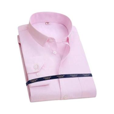 Imagem de Camisas Sociais Masculinas De Manga Longa Clássicas Para Escritório, T