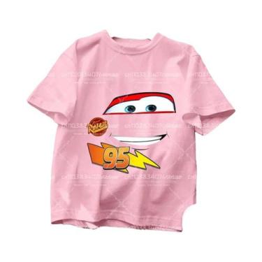Imagem de Camiseta Infantil Disney Pixar Lightning McQueen, Manga Curta, Desenho