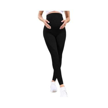 Imagem de Calças De Yoga Para Gestantes Em Algodão, Leggings Justas Para Mulhere