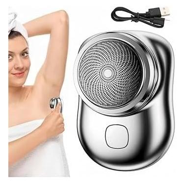 Imagem de Mini Barbeador EléTrico PortáTil À Prova D'áGua De Dupla Finalidade Tipo C De Carga Aparador De Barba De Bolso