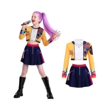 Imagem de Fantasia De Guerreira K-Pop Rumi Para Meninas, Conjunto De Fantasia Pa
