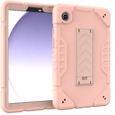 Imagem de Meifei Capa para Galaxy Tab A11 / A9 22.1 cm 2025, capa protetora de silicone macio resistente à prova de choque de alto impacto para Samsung Galaxy Tab A11 22.1 cm SM-X133/X135/X135F rosa