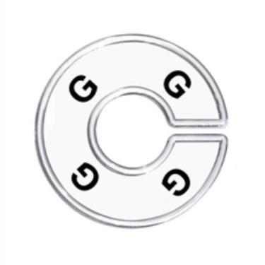 Imagem de Separador Para Cabide, Transparente Letras - Central