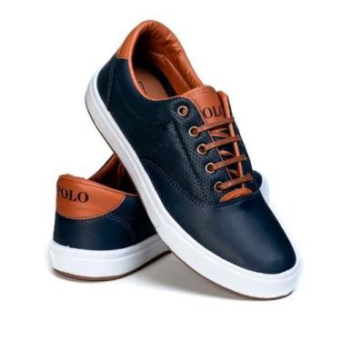 Imagem de Tênis Sapatênis Masculino Confort Polo Way + Casual, Azul marinho, 43