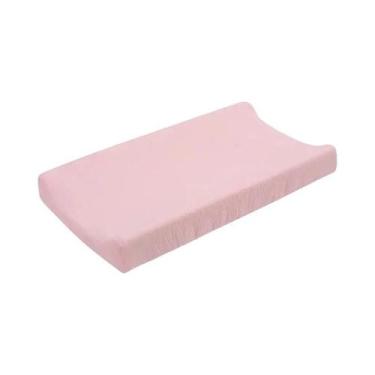 Imagem de L5yf cor sólida fralda do bebê mudando almofada capa capa respirável m