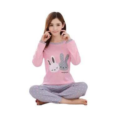 Imagem de Conjunto De Pijamas Femininos De Manga Longa Para O Outono, Roupas De 