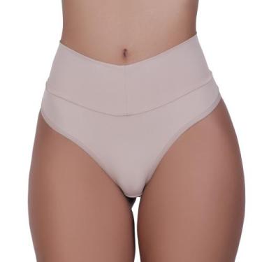 Imagem de Calcinha Fio Duplo e Cós Alto Microfibra Pós Parto- c8 BEBEL, Bege, M