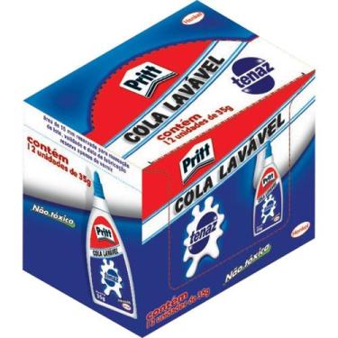 Imagem de Kit Cola branca tenaz Pritt Henkel, lavável atóxica com 12 unidades de