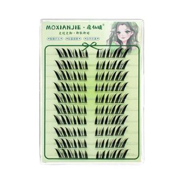 Imagem de Cílios Postiços Segmentados Estilo Raposa Natural Com 10 Fileiras Para