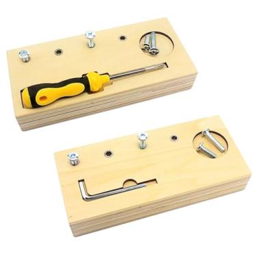 Imagem de HLS maoyi Conjunto Montessori Chave Fenda e Chave Fenda Madeira Brinquedo Educativo Crianças Desenvolvimento Inteligência e Educação Inicial