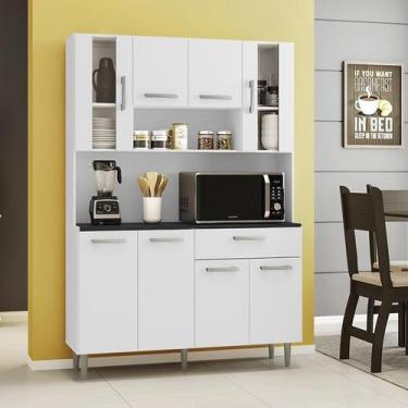 Imagem de Armario Cozinha 8 Portas e 1 Gaveta Gabi - Poliman, Branco