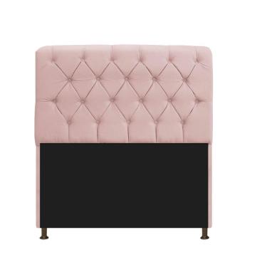 Imagem de Cabeceira 90Cm Solteiro Suede Rosê