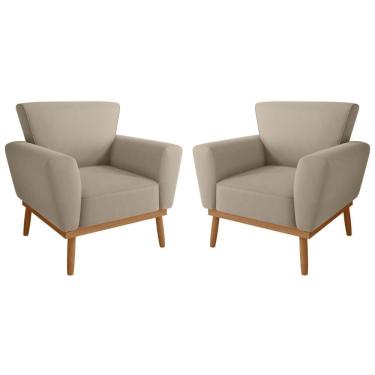 Imagem de Conjunto Poltrona Para Sala De Recepção Viana Inca Castor