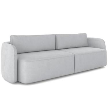 Imagem de Sofá 3 Lugares Sala Living Orgânico 240cm Oregon K01 Veludo Cinza - Ly