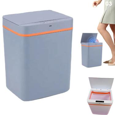 Imagem de Lixeira Inteligente Recarregável 12 Litros - Automática e Higiênica