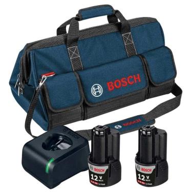 Imagem de Bolsa para Ferramentas Grande com 2 Baterias 2,0AH 12V e Carregador Bilvolt BOSCH