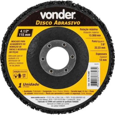 Imagem de Disco Abrasivo 4.1/2, Furo De 7/8 (22,23 Mm), Vonder Ostenvonder