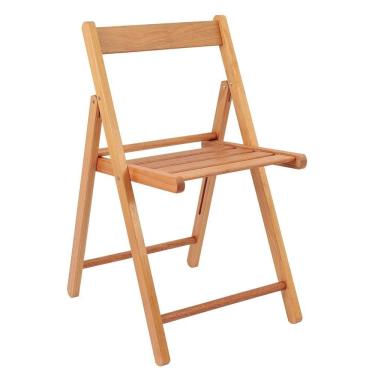 Imagem de Cadeira De Madeira Fsc Dobrável Tramontina Lille Em Madeira Tauari Com Acabamento Verniz Tramontina