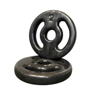 Imagem de Par Anilha Emborrachada 02Kg - Anilhas&Cia