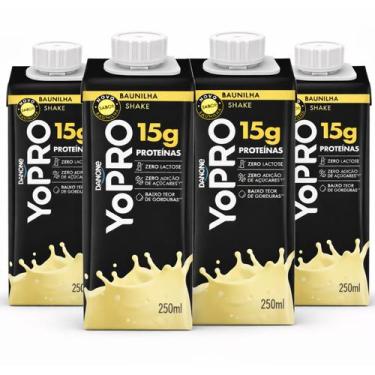 Imagem de Kit 4 YOPRO Baunilha Shake 15g de Proteínas 250ml