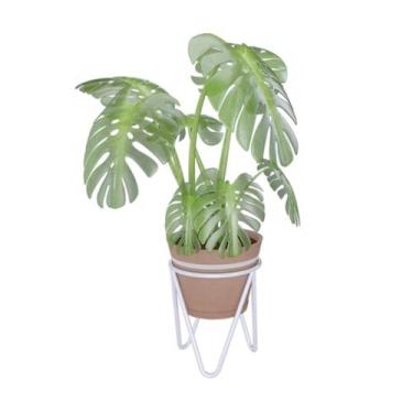 Imagem de Suporte Vaso Decorativo Para Casa Jardim Sala Varanda 16x20 Cor:Branco