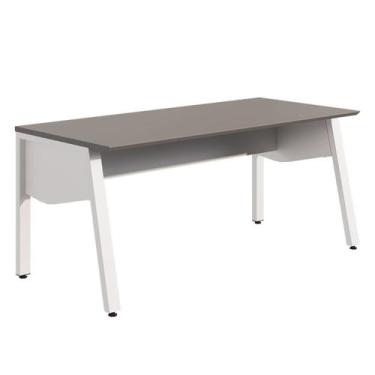 Imagem de Mesa Escrivaninha Escritório com 150cm Industrial Tampo Chanfrado e Pé