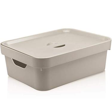 Imagem de Caixa Organizadora Cube M com Tampa, Ou, Bege