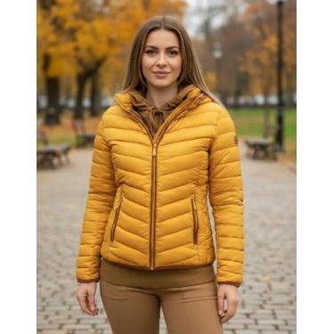 Imagem de Jaqueta vies pele e pluma artificial - Alpelo, Cheddar, 44