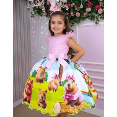Imagem de Vestido Temáticos Infantil Luxo Capivara - tematicos luxo, 12