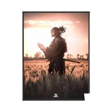 Imagem de Pôster Vintage Japonês Samurai Vagabond Sem Moldura Em Papel Kraft Par