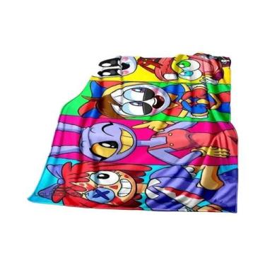 Imagem de Cobertor Digital Circus Cartoon De Flanela Quente E Confortável Para S