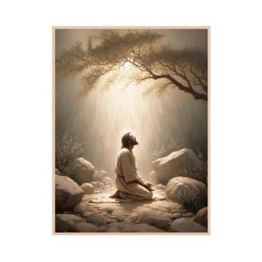 Imagem de Pôster De Arte De Parede Com Retrato De Jesus Cristo, Eu Caminhará Com