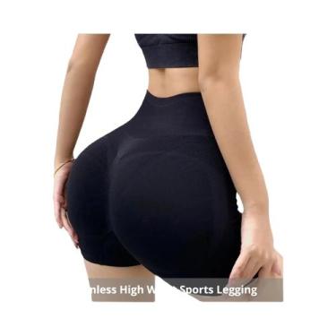 Imagem de Shorts De Yoga Sem Costura De Cintura Alta, Modelador De Corpo Para Ac