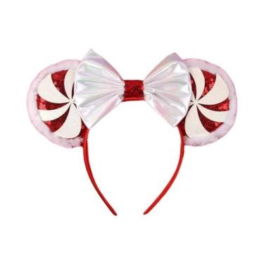 Imagem de Tiara De Natal Com Lantejoulas Em Forma De Floco De Neve Do Mickey Mou