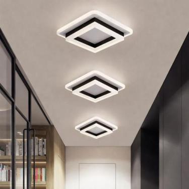 Imagem de Luminária Teto Lustre Plafon 24 Watts 20cm LED Duplo 3 Cores Multitemp